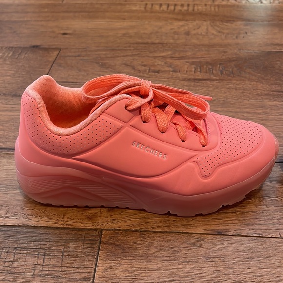 Skechers Kids' Uno Ice Sneaker - Coral - Size US 13 - Picture 6 of 16